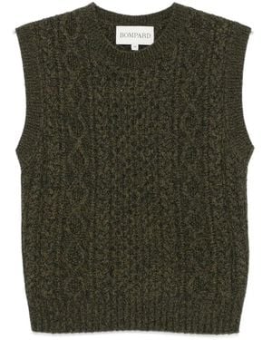 Bompard Top Smanicato Con Maglia Intrecciata - Verde