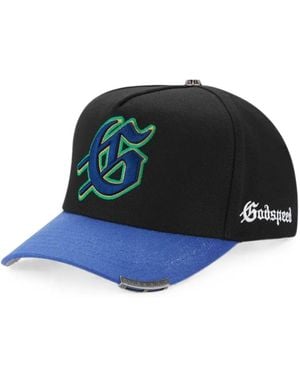Godspeed Logo-Embroidered Baseball Cap - Blue