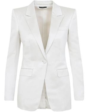 Tom Ford Duchess Single-breasted Blazer - White