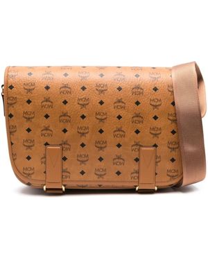 MCM Medium Aren Cross Body Bag - Brown