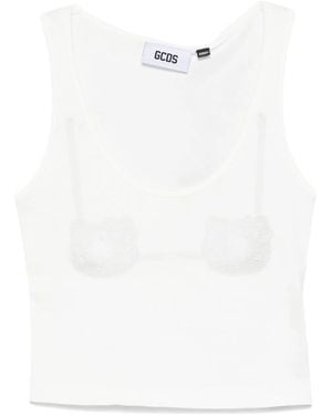 Gcds Hello Kitty Printed Bra Top - White