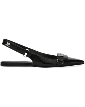 Courreges Racer スリングバック パンプス - ブラック