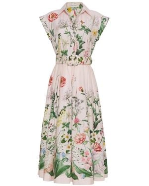 Cara Cara Octavia Belted Midi Dress - White