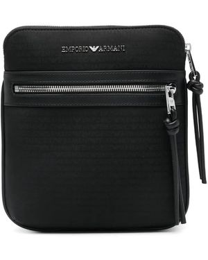 Emporio Armani Messengertas Met Logo - Zwart