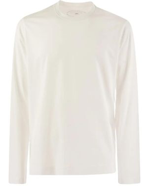 Fedeli Langarmshirt Mit Rundhalsausschnitt - Weiß