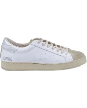 Moa Concept Sneakers mit perforiertem Logo - Weiß