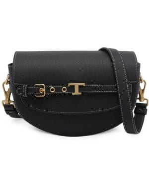 Tod's Mini T Signature Crossbody Bag - Black