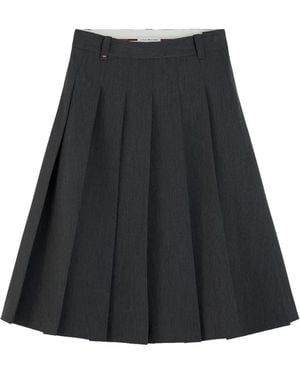 Tommy Hilfiger Pleated Midi Skirt - Black