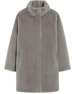 Apparis Blair Funnel-Neck Coat - Gray