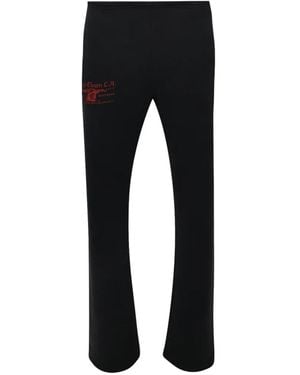 Crazy Clown L.A. Logo-Print Track Trousers - Black