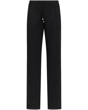 Malo Pantalon À Taille À Lien De Resserrage - Noir