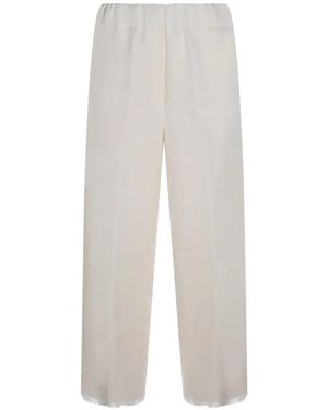 Antonelli Elasticated Frayed Pants - White