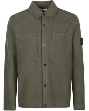 Stone Island Hemdjacke mit aufgesetzten Taschen - Grün