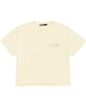 Bimba Y Lola T-Shirt Con Logo Ricamato - Neutro