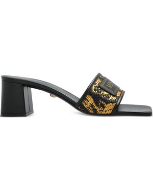 Versace 55Mm Theia Barocco Mules - Black