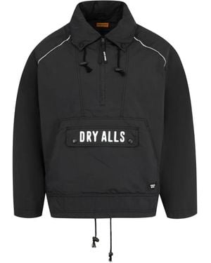 Human Made Paneled Half-Zip Jacket - Black