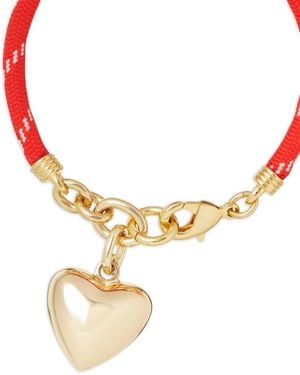 Roxanne Assoulin Puffy Heart Cord Bracelet - Metallic