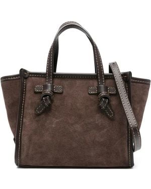 Gianni Chiarini Mini Miss Marcella Knotted Suede Bag - Brown