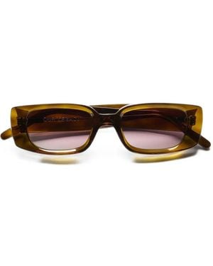 Our Legacy Samhain Rectangle-Frame Sunglasses - Brown