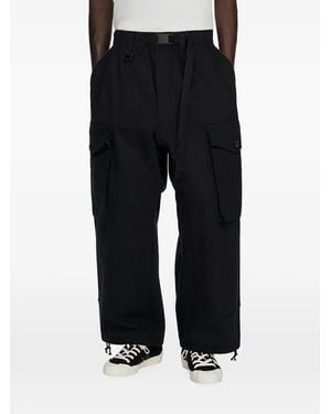 Y-3 X Adidas Belted Twill Cargo Trousers - Black