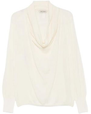 Alberta Ferretti Cowl-Neck Sweater - White