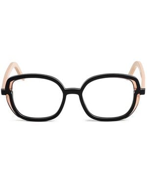 Face A Face Brille Mit Eckigem Gestell - Schwarz