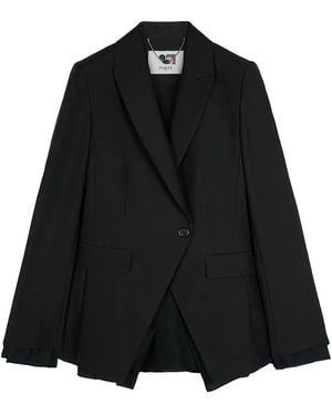 Ports 1961 Blazer À Fermeture Décalée - Noir