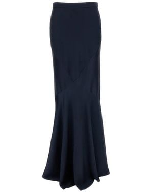 Max Mara Flared Pleated Skirt - Blue