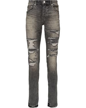 Purple Brand Distressed Skinny Jeans - Gray