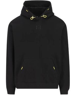 Fendi Logo-Embroidered Hoodie - Black
