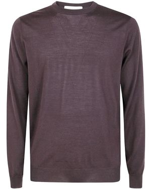 FILIPPO DE LAURENTIIS Long-Sleeve Crew-Neck Jumper - Purple