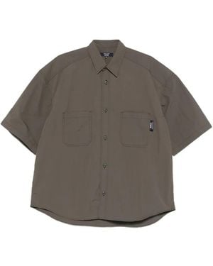 Comme des Garçons Logo-Patch Short-Sleeve Shirt - Grey