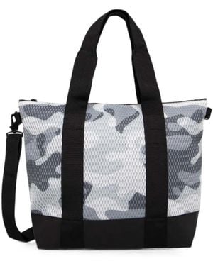 Rains Camouflage-Print Mesh Tote Bag - Black