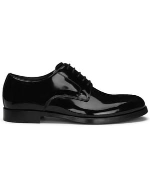 Dolce & Gabbana Elegant Lace-Up Derby Dress Shoes For - Black