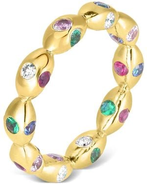 Cicada Jewelry Sapphire And Ruby Bubble Ring - Metallic