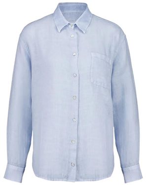 120% Lino Long-Sleeve Button-Up Shirt - Blue