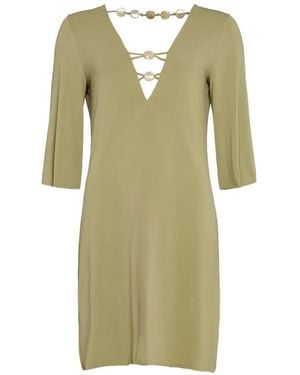 Eres Fabuleuse Beade-Detail Mini Dress - Green