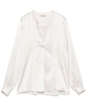 Blanca Vita Satined Blouse - White