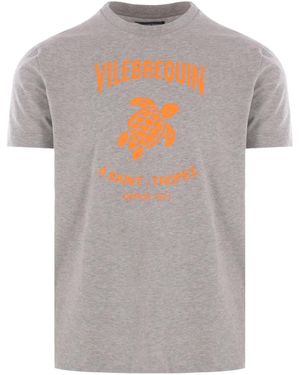 Vilebrequin T-Shirt Girocollo Con Stampa - Grigio