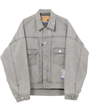 in・stru(men-tal) Jeansjacke Mit Bleach-Effekt - Grau