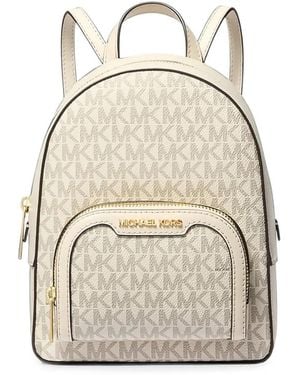 Michael Kors Extra-Small Jaycee Monogram Backpack - White
