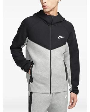 Nike Long-Sleeves Panelled Hoodie - Grey
