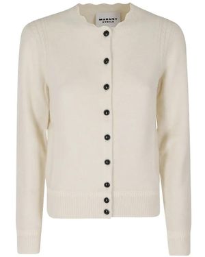 Isabel Marant Naia Cable-Knit Cardigan - White