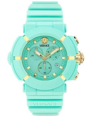 Versace Reloj Real Active De 45 Mm - Azul