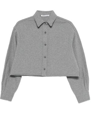 Alexander Wang Button Up Cropped Shirt - Gray
