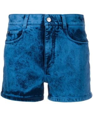 Stella McCartney Bleached Denim Shorts - Blue