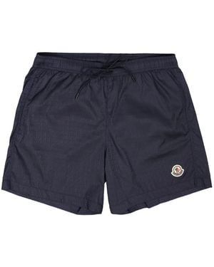 Moncler Bañador con monograma estampado - Azul