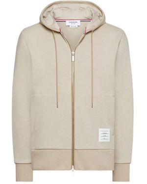 Thom Browne 4-Bar Stripe Hoodie - Natural