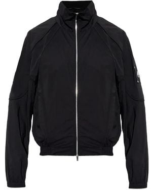 Moose Knuckles Logo-Plaque Bomber Jacket - Black