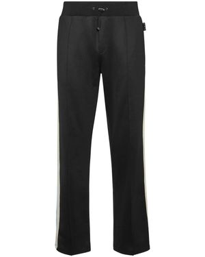 Philipp Plein Stripe-Detail Track Trousers - Black